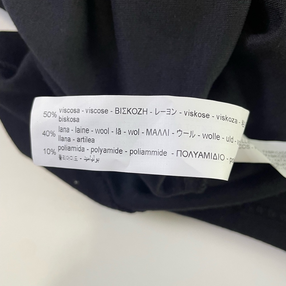 NWT ZARA Studio Black Wool Draped Dress XL - Picture 10 of 16